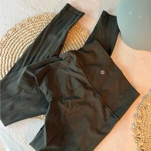 Women's lululemon Wunder train dark olive leggings